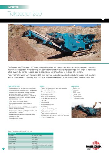 Powerscreen Trakpactor 250 Impact Crusher