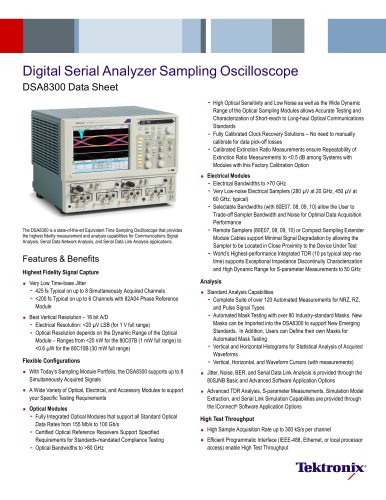 Digital Serial Analyzer Sampling Oscilloscope