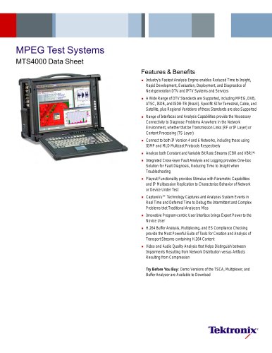 MPEG Test Systems MTS4000