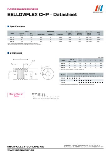 CHP Model datasheet