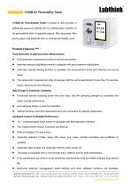 Air Permeability Tester for cigarette papers, filter plug wrap and filter joining paper