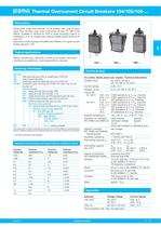 Thermal Overcurrent Circuit Breakers 104/105/106