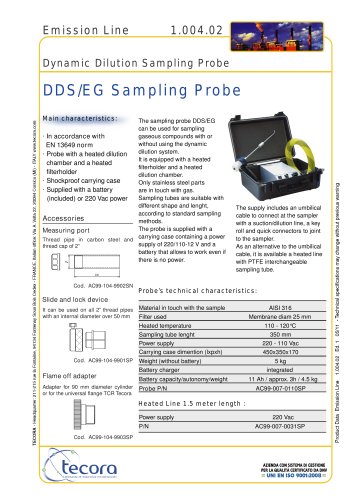 DDS/EG Sampling probe