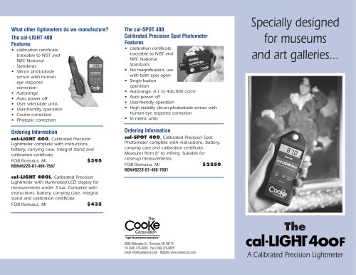 cal-LIGHT400F Data Sheet