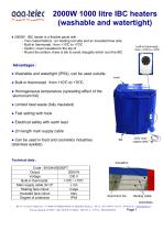 2000W 1000 litre IBC heaters