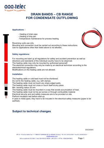DRAIN BANDS &ndash; CB RANGE
