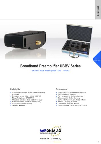 Broadband RF Preamplifier