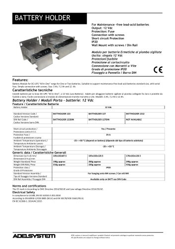 BATTERY HOLDER 12V