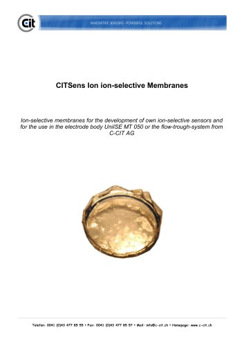 CITSens Ion product information ion-selective membrane