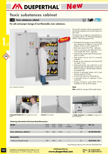 Toxic substances cabinet - for toxic substances