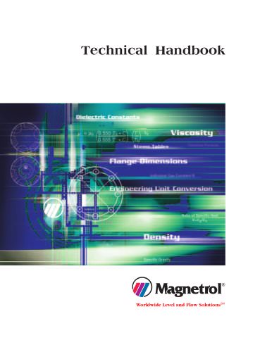 Technical Handbook provides important conversions, chemical properties, equivalents and pipe data.