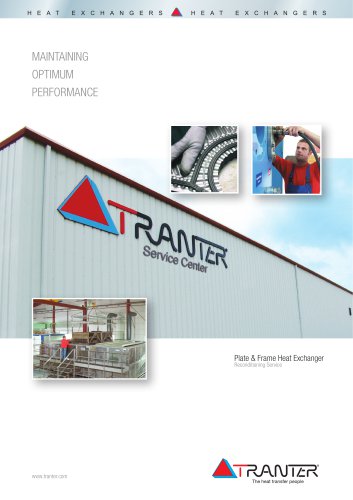 Service and spare parts brochure - Maintaining Optimum Performance