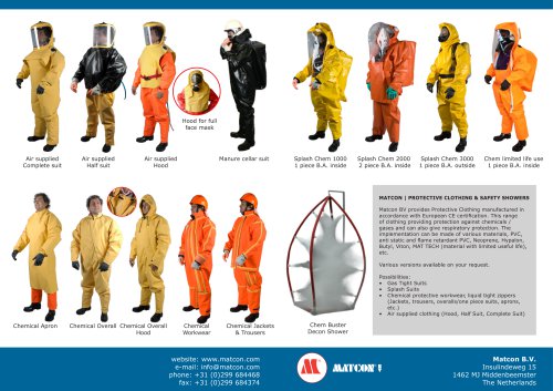 Protective Clothing and Safety Showers & Eyebaths / Decontamination Showers