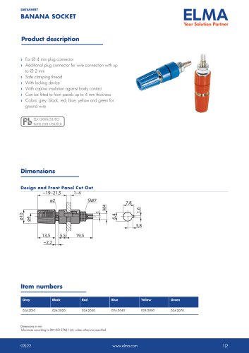 Banana Socket_Datasheet_E