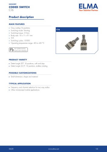 C16 Coded Switch_Datasheet_E