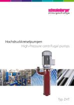 High pressure centrifugal pumps type ZHT