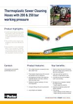 Thermoplastic Sewer Cleaning Hoses with 200 & 250 bar working pressure 