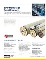 EP Ultrafiltration Spiral Elements