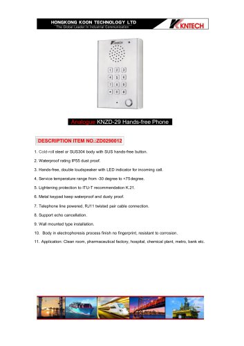 Emergency intercom KNZD-29 analogue