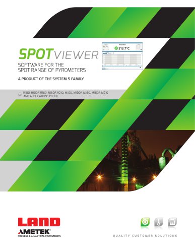 SPOTviewer - SOFTWARE FOR THE  SPOT RANGE OF PYROMETERS