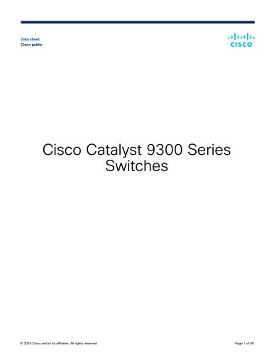 Cisco Catalyst 9300 Series Switches