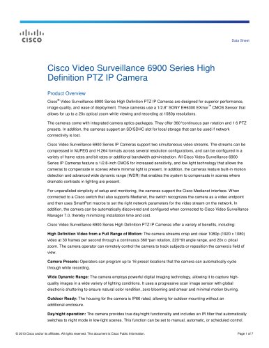 Cisco Video Surveillance 6900