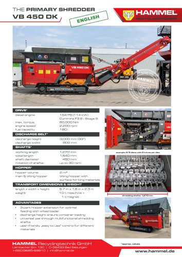 primary shredder VB 450 DK