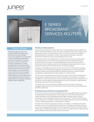 E Series Broadband Services Routers