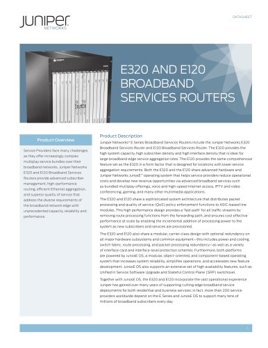 E320 and E120 Broadband Services Routers