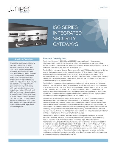 ISG Series Integrated Security Gateways