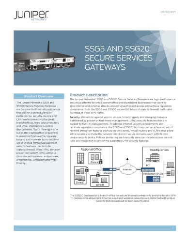 SSG5 and SSG20 Secure Services Gateways