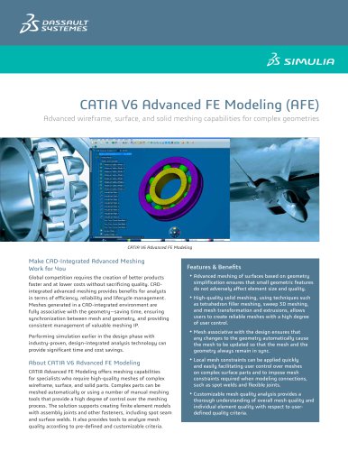 CATIA Advanced FE Modeling