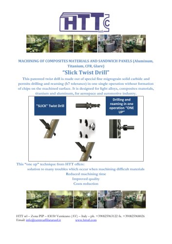 "Slick" drill for composite materials