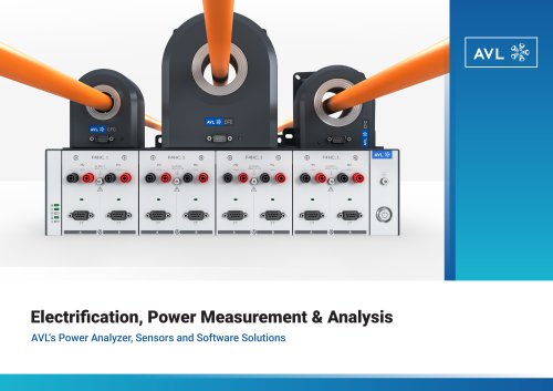 AVL&lsquo;s Power Analyzer, Sensors and Software Solutions