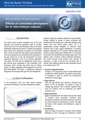 Effect of controlled atmosphere for in vitro embryo culture