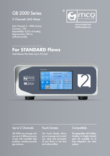 Gas Blender 2000 - Standard Flows - 2 Channels