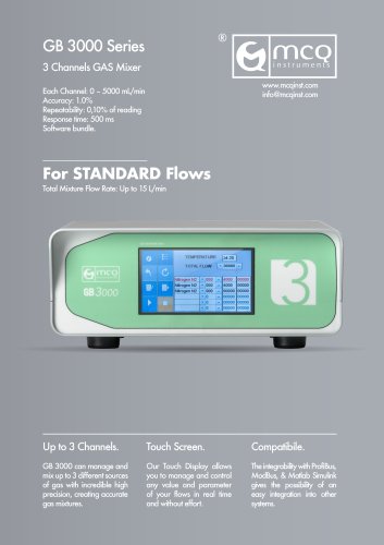 Gas Blender 3000 - Standard Flows - 3 Channels