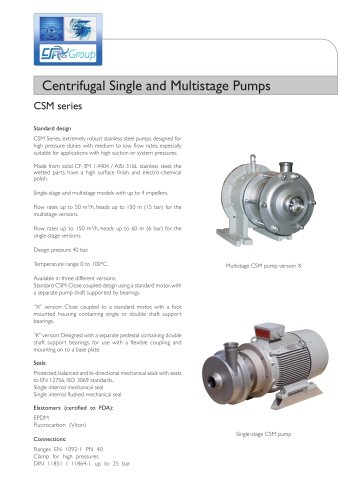 Stainless Steel Multi-stage Centrifugal Pump