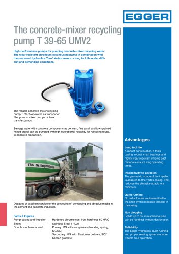 Concrete-mixer recycling pump