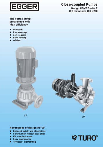 Egger Closed coupled pumps horizontal / vertical