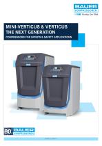 MINI-VERTICUS & VERTICUS THE NEXT GENERATION COMPRESSORS FOR SPORTS & SAFETY APPLICATIONS