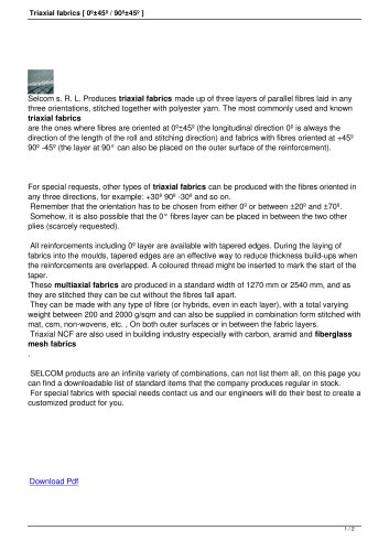 Triaxial fabrics [ 0º±45º / 90º±45º ]