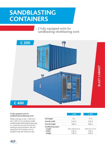 SANDBLASTING CONTAINER