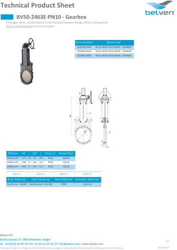 BV50-2463E-PN10 - Gearbox