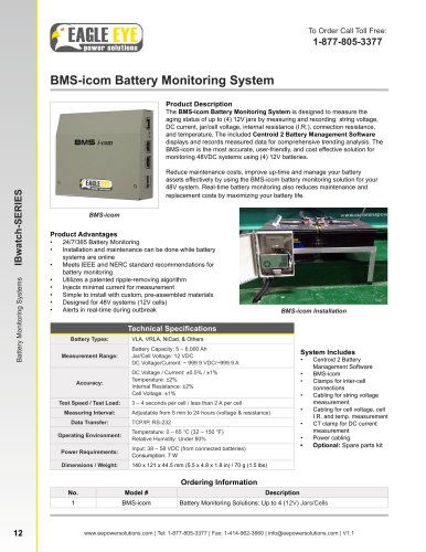 12V Battery Monitoring System: BMS-icom