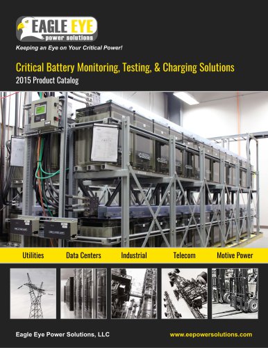 2015 Product Catalog - Critical Battery Monitoring, Testing & Charging Solutions