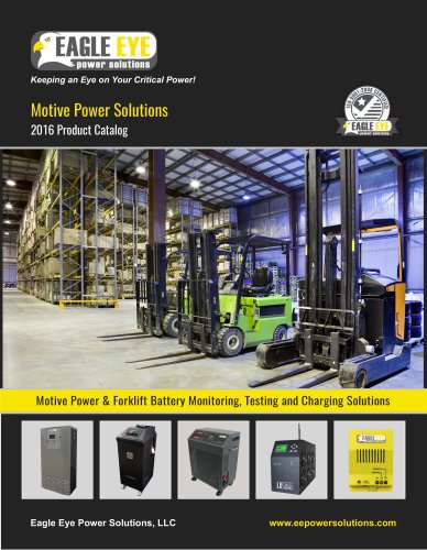 2016 Motive Power Catalog: Forklift Battery Testing & Maintenance