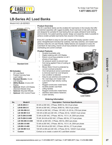 AC Load Bank 2013 Catalog
