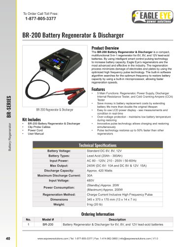 BR-200 Battery Re-generator & Discharger