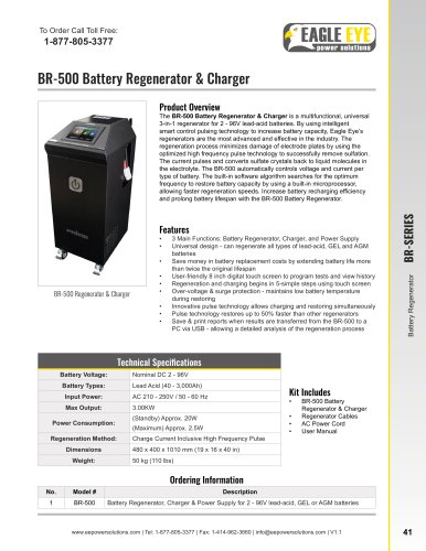 BR-500 Battery Re-generator & Charger
